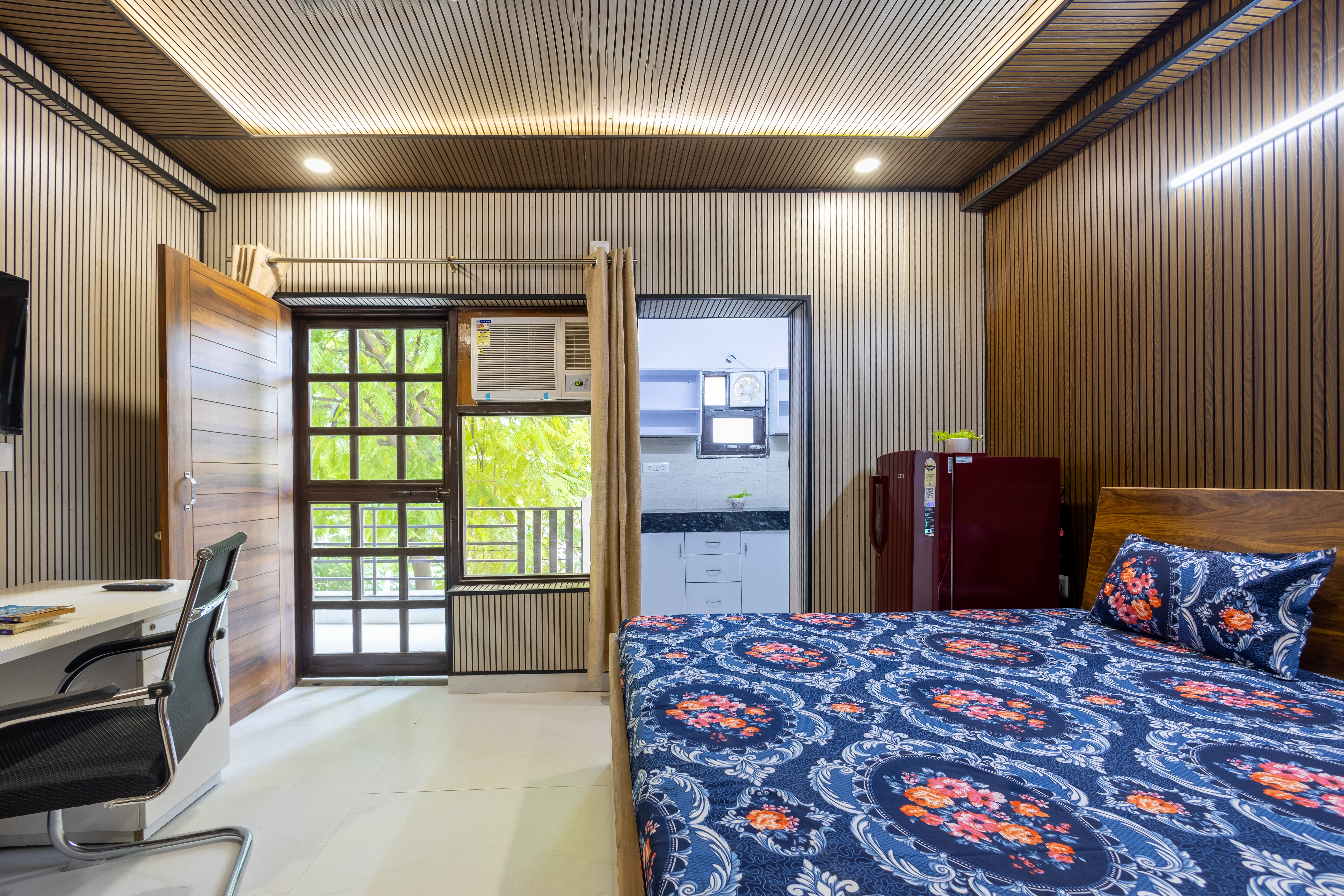 Modern interior of a PG room or 1RK